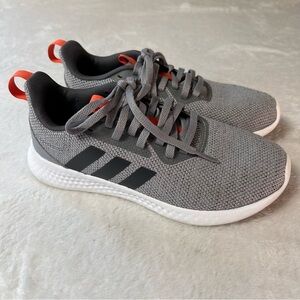 Adidas Kids Boys Sneakers Size 3 Gray Puremotion Stripes Running Athletic